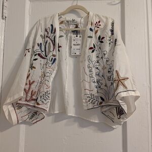 Zara sold out Embroidered Ocean pullover-M